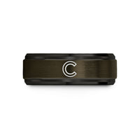 cool presents for him – gunmetal & black tungsten c wedding band