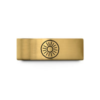 engraved rings for couples – gold tungsten pineapple slice wedding band