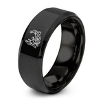 custom men's tungsten band – black tungsten pit stop crew ring