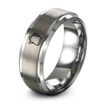 grey tungsten kettle ring