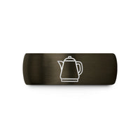 comfort fit wedding bands – gunmetal & black tungsten kettle wedding band