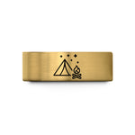 tungsten wedding bands women – gold tungsten tent campfire wedding band