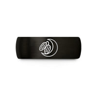 tungsten carbide rings – black & rose gold tungsten dates crescent wedding band