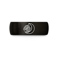 matching wedding bands – black tungsten dates crescent wedding band