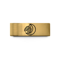 matching wedding bands – gold tungsten dates crescent wedding band