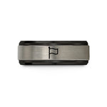 unique presents for husband – black & grey tungsten black flag wedding band