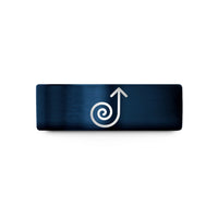 men wedding bands simple – blue tungsten curly arrow wedding band