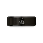 unique husband present ideas – black tungsten father son wedding band