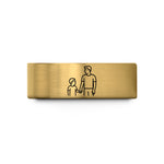 engraved rings for men – gold tungsten father son wedding band