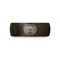 tungsten wedding band – gunmetal & blue tungsten prismatic spring wedding band