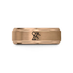 romantic presents for partner – rose gold tungsten spotlight beam wedding band