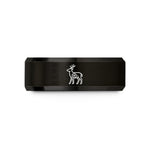 best husband present ideas – black tungsten 3d deer target wedding band