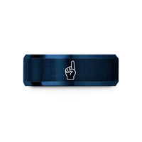 unique presents for men – black & blue tungsten foam hand wedding band