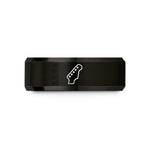 husband birthday present ideas – black tungsten reverse headstock wedding band