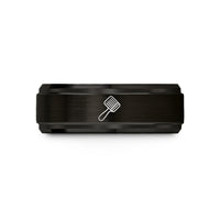 unique presents for men – black tungsten shedding brush wedding band