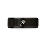 personalized presents for men – black tungsten shedding brush wedding band