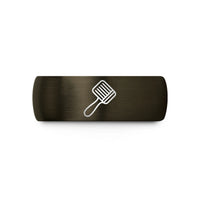 men's rings present idea – gunmetal & black tungsten shedding brush wedding band