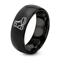 Gifts for Husband Birthday – black tungsten work boots ring
