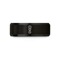 tungsten rings for him – black tungsten tow strap wedding band
