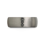 unique presents for him – grey tungsten tow strap wedding band