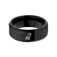 cool presents for him – black tungsten falcon wedding band