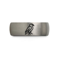 best presents for him – gray tungsten falcon wedding band