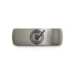 best presents for husband – black & silver tungsten crash cymbal drumstick wedding band