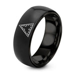 Gifts for Men Birthday Husband – black tungsten koch curve ring