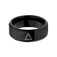 unique birthday present him – black tungsten koch curve wedding band