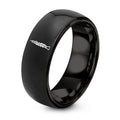 Oboe – Tungsten Wedding Band, 8 mm, Black Comfort-Fit Unisex