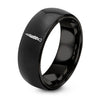 Oboe – Tungsten Wedding Band, 8 mm, Black Comfort-Fit Unisex