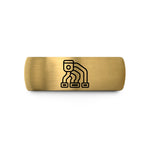 best husband birthday present – black & gold tungsten turbo manifold wedding band