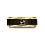cool presents for him – black & gold tungsten turbo manifold wedding band