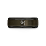 special presents for guys – gunmetal & black tungsten microphone boom wedding band