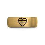 unique birthday presents – gold & gray tungsten pansexual flag wedding band