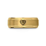 best presents for him – gold tungsten pansexual flag wedding band