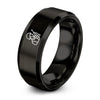 Soldier Rifle Sling – Tungsten Wedding Band, 8 mm, Black Comfort-Fit Unisex