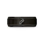 cool presents for guys – black tungsten strap cutter wedding band