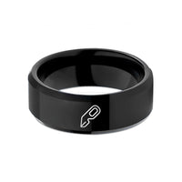 top presents for guys – black tungsten strap cutter wedding band