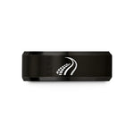cool presents for guys – black tungsten skid marks wedding band