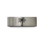 birthday present ideas men – blue & grey tungsten palm tree wedding band