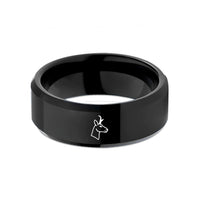 cool presents for guys – black tungsten pronghorn antelope wedding band