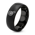 Cut Off Wheel – Tungsten Wedding Band, 8 mm, Black Comfort-Fit Unisex