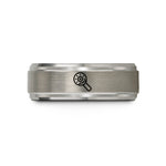 mom birthday present ideas – grey tungsten cut off wheel wedding band