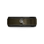unique birthday presents mom – gunmetal & black tungsten cut off wheel wedding band