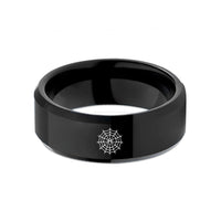 best presents for mom – black tungsten spider web wedding band