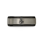 custom presents for daughters – black & silver tungsten harness snare wedding band