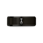 unique mom present ideas – black tungsten shovel wedding band