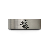 unique presents for moms – gray tungsten indy grab wedding band