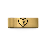 unique presents for women – gold tungsten puzzle piece heart wedding band